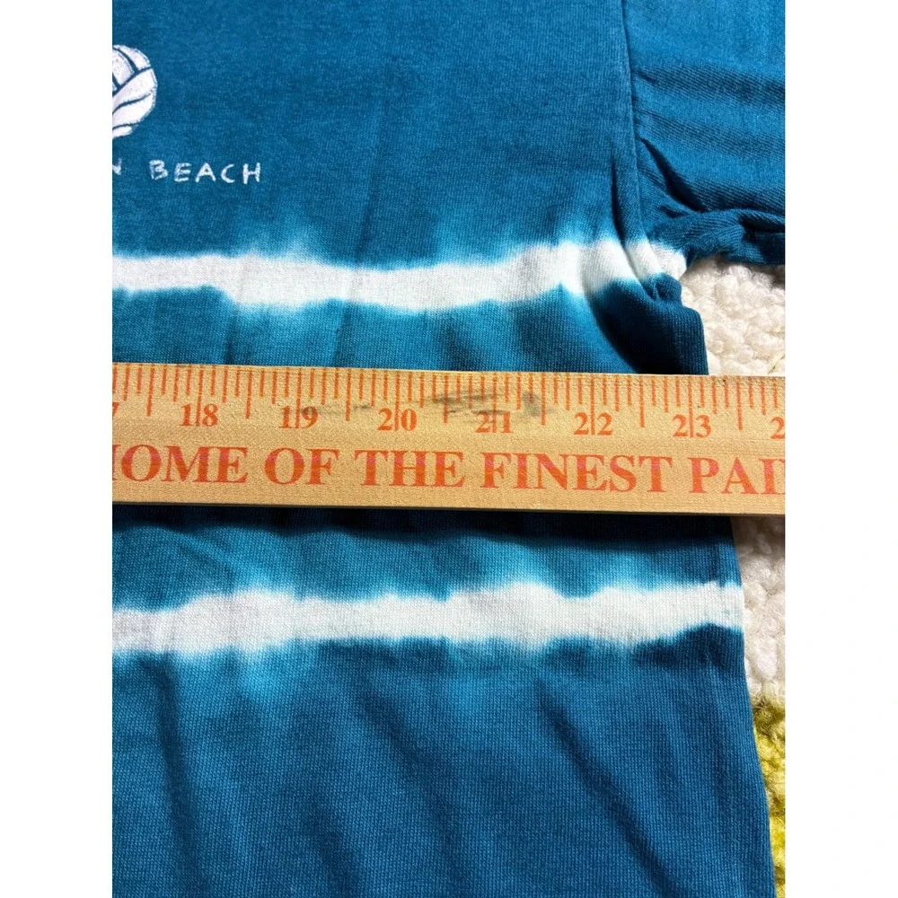 Vintage I Can Too Sport Manhattan Beach Volleyball‎ T-Shirt Teal Single Stitch L